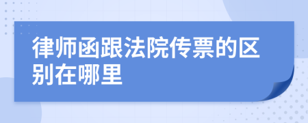 律師函跟法院傳票的區(qū)別在哪里