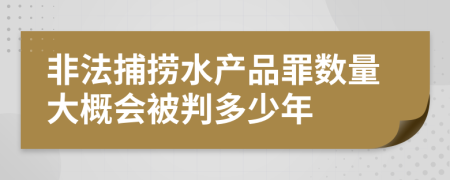 非法捕撈水產(chǎn)品罪數(shù)量大概會被判多少年