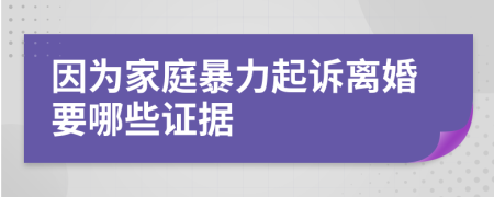 因?yàn)榧彝ケ┝ζ鹪V離婚要哪些證據(jù)