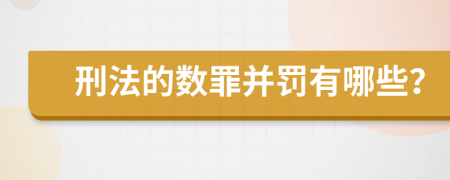 刑法的數(shù)罪并罰有哪些？