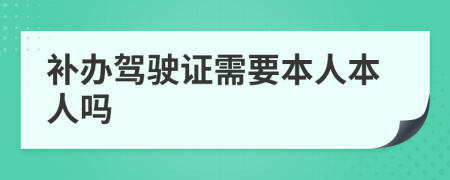 補(bǔ)辦駕駛證需要本人本人嗎