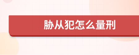 脅從犯怎么量刑
