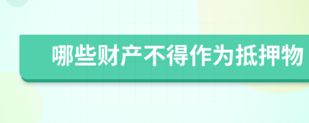 哪些財產不得作為抵押物