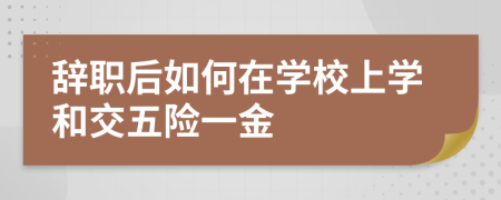 辭職后如何在學(xué)校上學(xué)和交五險一金
