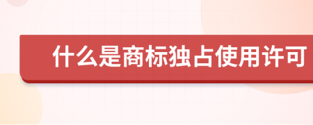 什么是商標(biāo)獨(dú)占使用許可