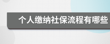 個(gè)人繳納社保流程有哪些