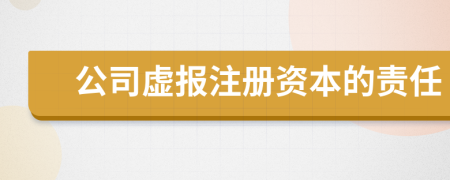 公司虛報(bào)注冊(cè)資本的責(zé)任