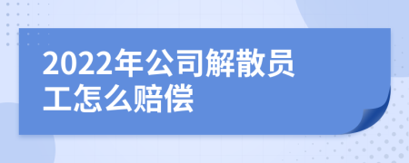 2022年公司解散員工怎么賠償