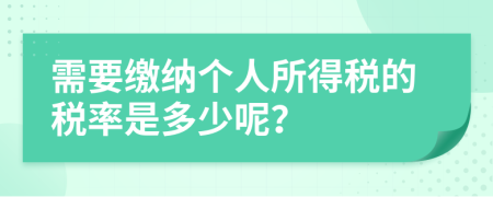 需要繳納個(gè)人所得稅的稅率是多少呢？