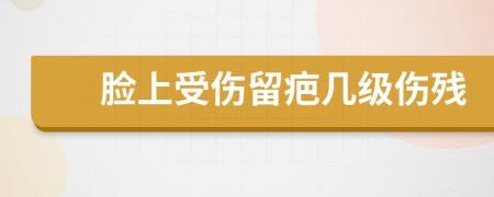 臉上受傷留疤幾級傷殘