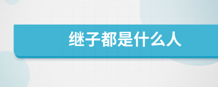繼子都是什么人