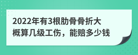 2022年有3根肋骨骨折大概算幾級工傷，能賠多少錢