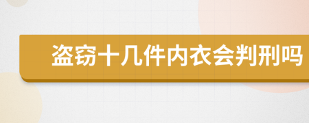 盜竊十幾件內(nèi)衣會(huì)判刑嗎