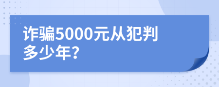 詐騙5000元從犯判多少年？