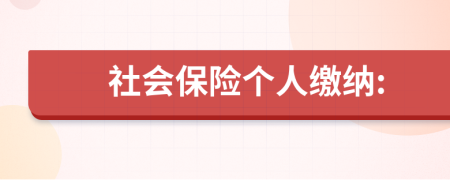 社會保險個人繳納: