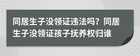 同居生子沒領(lǐng)證違法嗎？同居生子沒領(lǐng)證孩子撫養(yǎng)權(quán)歸誰