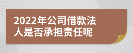 2022年公司借款法人是否承擔(dān)責(zé)任呢