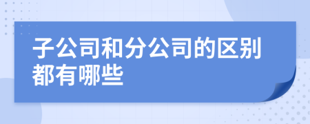 子公司和分公司的區(qū)別都有哪些