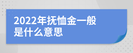 2022年撫恤金一般是什么意思