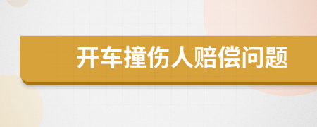 開車撞傷人賠償問題