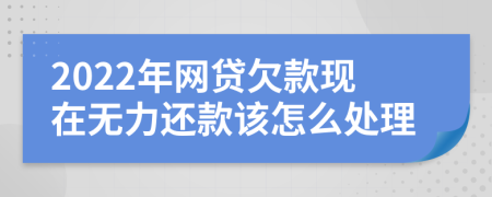 2022年網(wǎng)貸欠款現(xiàn)在無(wú)力還款該怎么處理