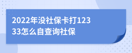 2022年沒社?？ù?2333怎么自查詢社保