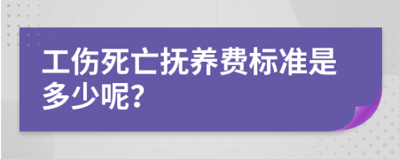 工傷死亡撫養(yǎng)費(fèi)標(biāo)準(zhǔn)是多少呢？