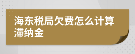 海東稅局欠費怎么計算滯納金