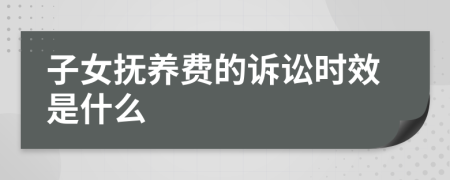 子女撫養(yǎng)費(fèi)的訴訟時(shí)效是什么