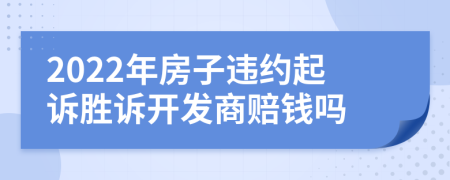 2022年房子違約起訴勝訴開發(fā)商賠錢嗎