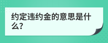 約定違約金的意思是什么？