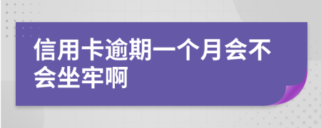 信用卡逾期一個月會不會坐牢啊