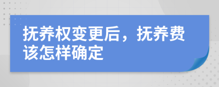 撫養(yǎng)權(quán)變更后，撫養(yǎng)費(fèi)該怎樣確定