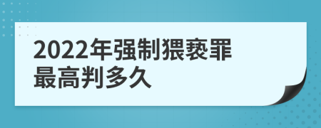 2022年強制猥褻罪最高判多久