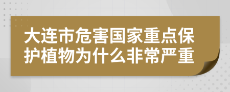 大連市危害國(guó)家重點(diǎn)保護(hù)植物為什么非常嚴(yán)重