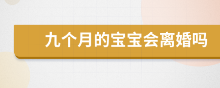 九個月的寶寶會離婚嗎