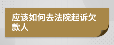 應(yīng)該如何去法院起訴欠款人