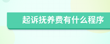 起訴撫養(yǎng)費(fèi)有什么程序