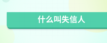 什么叫失信人