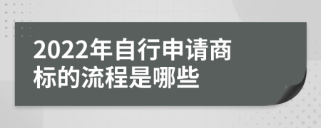 2022年自行申請(qǐng)商標(biāo)的流程是哪些