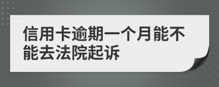 信用卡逾期一個月能不能去法院起訴
