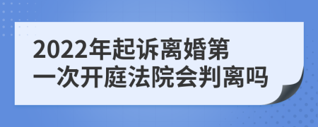 2022年起訴離婚第一次開(kāi)庭法院會(huì)判離嗎