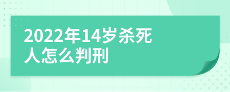 2022年14歲殺死人怎么判刑