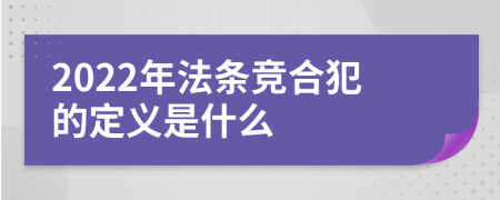 2022年法條競(jìng)合犯的定義是什么