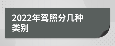 2022年駕照分幾種類(lèi)別