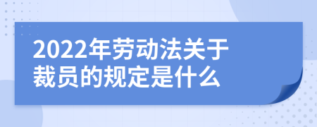 2022年勞動(dòng)法關(guān)于裁員的規(guī)定是什么