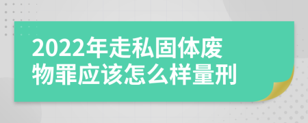 2022年走私固體廢物罪應(yīng)該怎么樣量刑