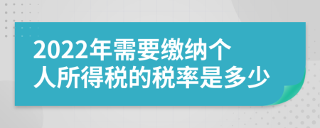 2022年需要繳納個人所得稅的稅率是多少