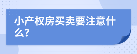 小產(chǎn)權(quán)房買賣要注意什么？
