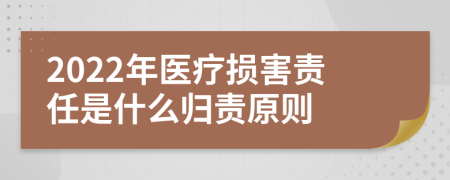 2022年醫(yī)療損害責(zé)任是什么歸責(zé)原則